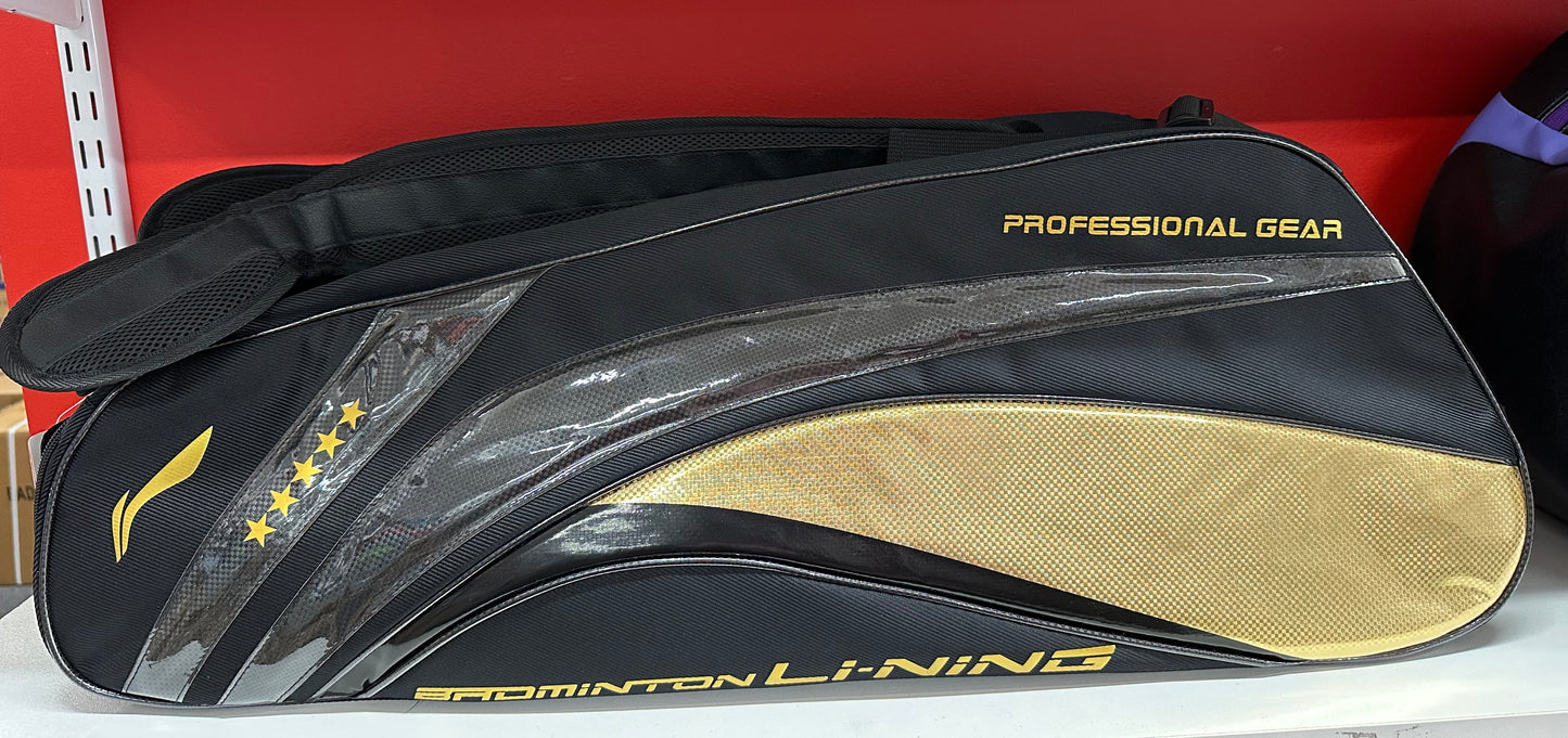 Li-Ning Racquet Bag 300F Black/Gold (6pcs)