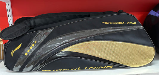 Li-Ning Racquet Bag 300F Black/Gold （6pcs）
